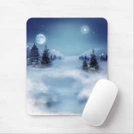 Mousepad Wonderland de inverno à noite