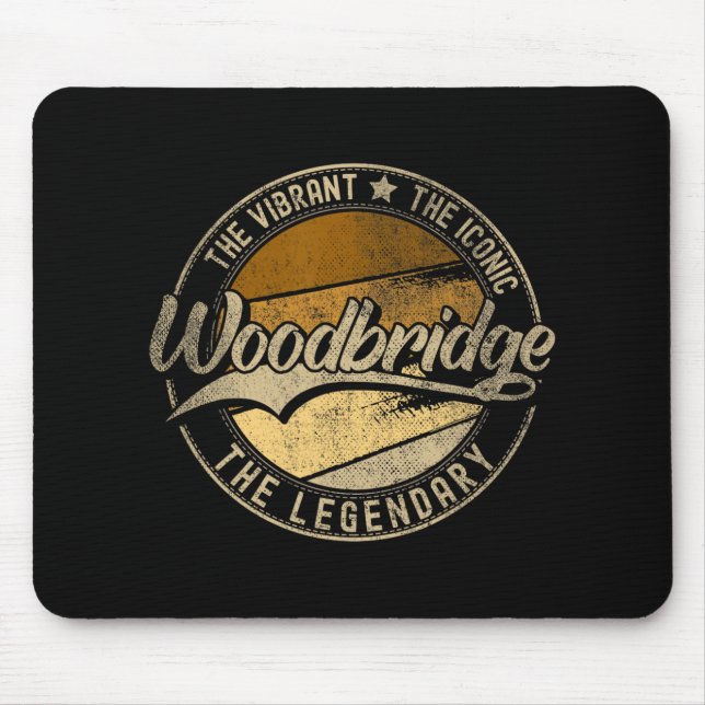 Mousepad Woodbridge Nj New Jersey Vintage Distressed  (Frente)