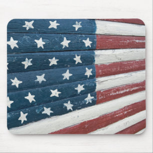 Mousepad Wooden American Flag