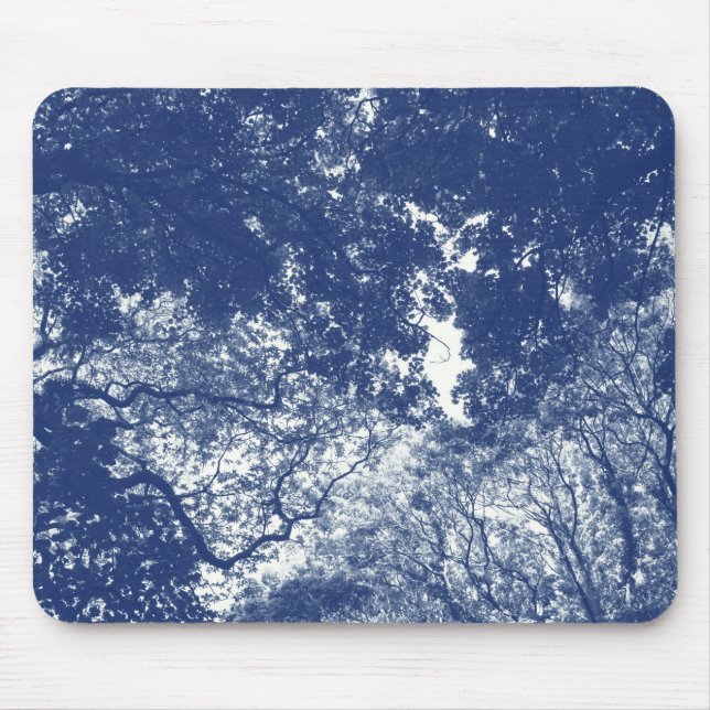 Mousepad Woodland Canopy 02 - Efeito Cianótipo (Frente)