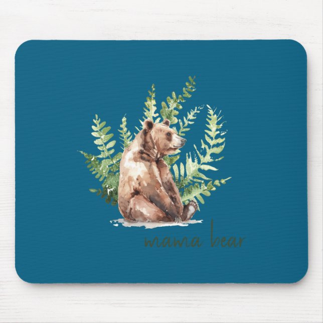 Mousepad Woodland Mama Bear Baby Shower _1  (Frente)