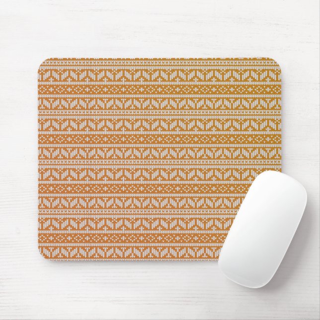 Mousepad Wool Cross Stitch Knit Knit Padrão de Natal | (Com mouse)