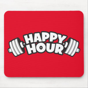 Mousepad Workout - Hora Feliz - Motivação Engraçada Do Gym