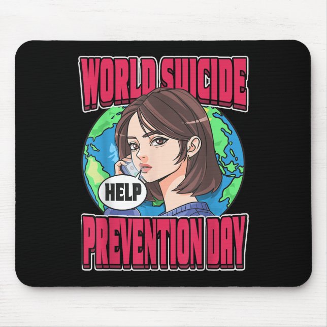 Mousepad World Suicide Prevention Day Awareness September 1 (Frente)