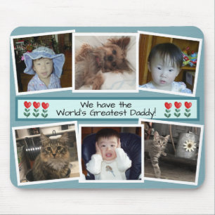 Mousepad Worlds Greatest Daddy - Six Photo Template