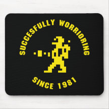 Mousepad Worrior - preto-amarelo