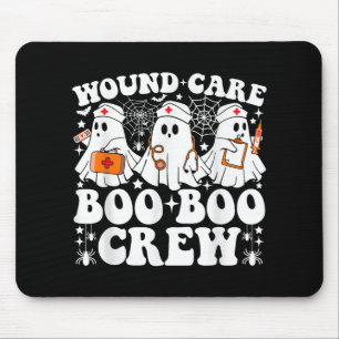Mousepad Wound Care Boo Boo Crew Enfermeira Funny Ghost Hal