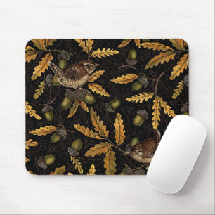 Mousepad Wrens e bolotas de preto