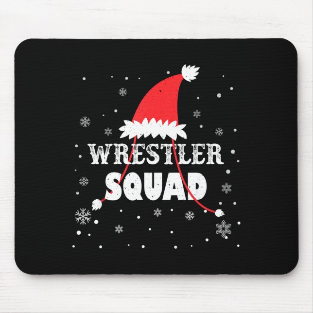 Mousepad Wrestler Squad Christmas Wrestling Matching Xmas  (Frente)
