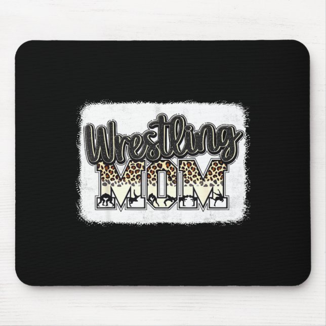 Mousepad Wrestling Mom Leopard Mother Mama Wrestl Wrestler  (Frente)