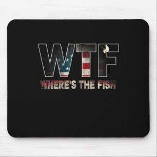 Mousepad Wtf Onde39s Os Peixes Homens39s Pescar Engraçadame