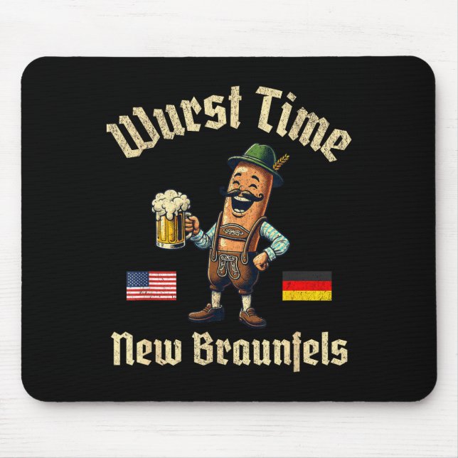Mousepad Wurst Time Wurst Fest German Beer Festival New Bra (Frente)