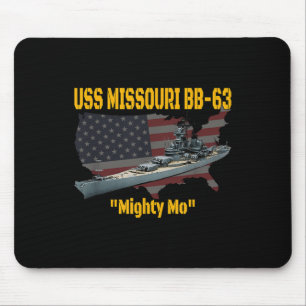 Mousepad Ww2 Navio &amp; Guerra Coreana Usa Batalha Missour
