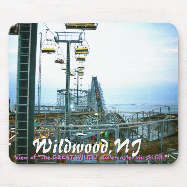 Mousepad ww3, Wildwood, NJ, vista "do GRANDE" Rol BRANCO… (Frente)