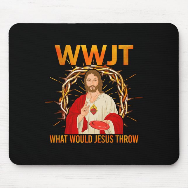 Mousepad Wwjt O Que Jesus Lançaria Disc Golf Diversão  (Frente)