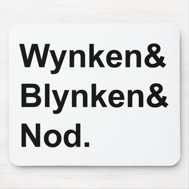Mousepad Wynken Blynken & Nod | História de Dormir do Sapat (Frente)