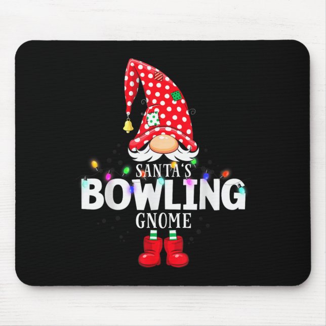 Mousepad X-mas Santa's Bowling Gnome Christmas Matching  (Frente)