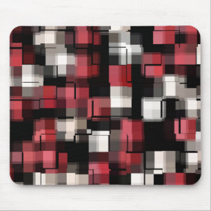 Mousepad Xadrez Abstrato Preta Maroon