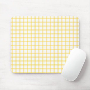 Mousepad Xadrez Amarelo Pastel Fofo