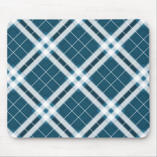 Mousepad Xadrez azul e branco