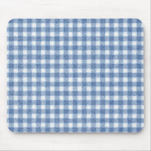 Mousepad Xadrez Azul e Branco Clássico