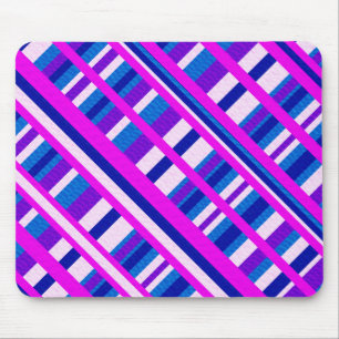 Mousepad Xadrez azul roxa rosa Diagonal