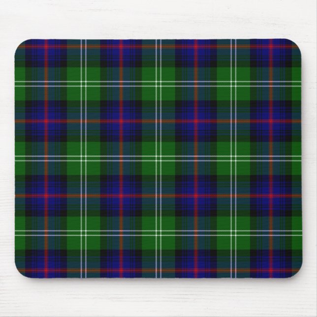 Mousepad Xadrez azul-tartã-sul (Frente)