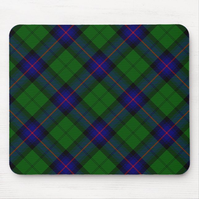 Mousepad Xadrez azul-tartan armstrong e verde (Frente)