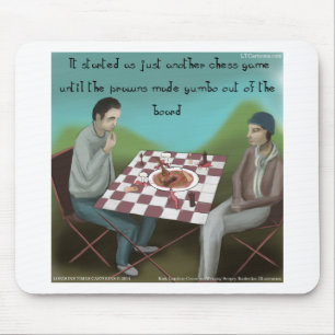 Mousepad Xadrez Cajun Cartoon Divertido
