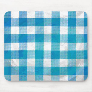 Mousepad Xadrez de búfalo azul e branco