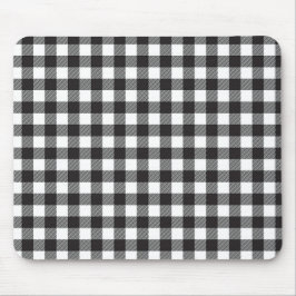 Mousepad Xadrez de Búfalo Preto e Branco