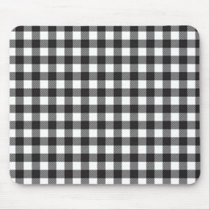 Mousepad Xadrez de Búfalo Preto e Branco