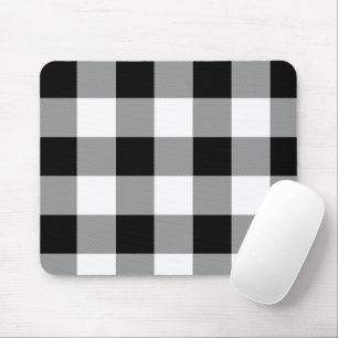Mousepad Xadrez de Búfalo Preto e Branco
