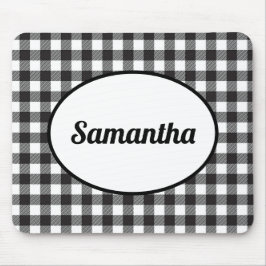 Mousepad Xadrez de Búfalo Preto e Branco Personalizado