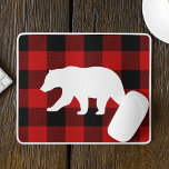 Mousepad Xadrez de Buffalo Vermelho e Urso Branco<br><div class="desc">Xadrez de Buffalo Vermelho e Urso Branco</div>