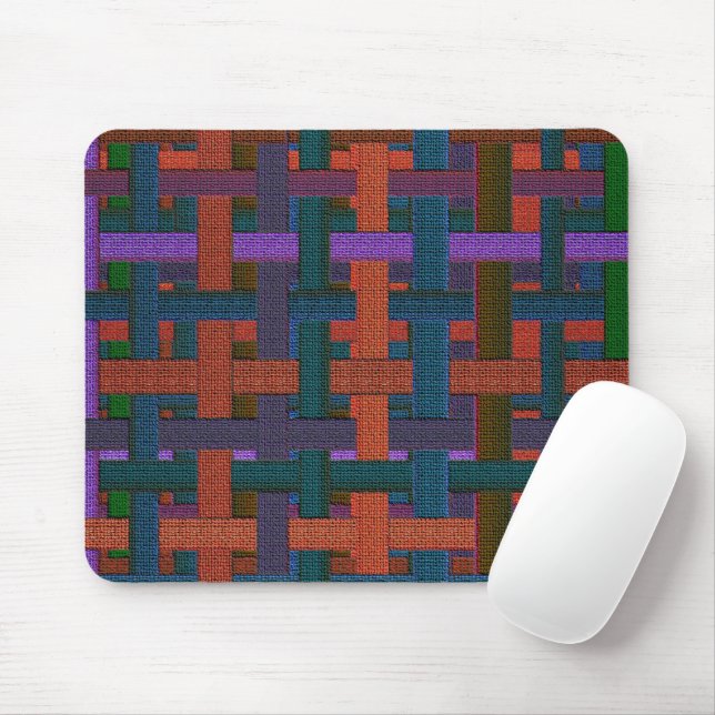 Mousepad "xadrez" de cor escura no pano ou aspecto canvas (Com mouse)