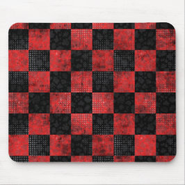 Mousepad xadrez de incêndio vermelho