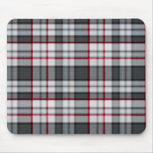 Mousepad xadrez de tartan texturizada por cinza