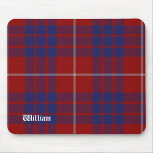 Mousepad Xadrez de Tartan vermelha, branca, & azul de