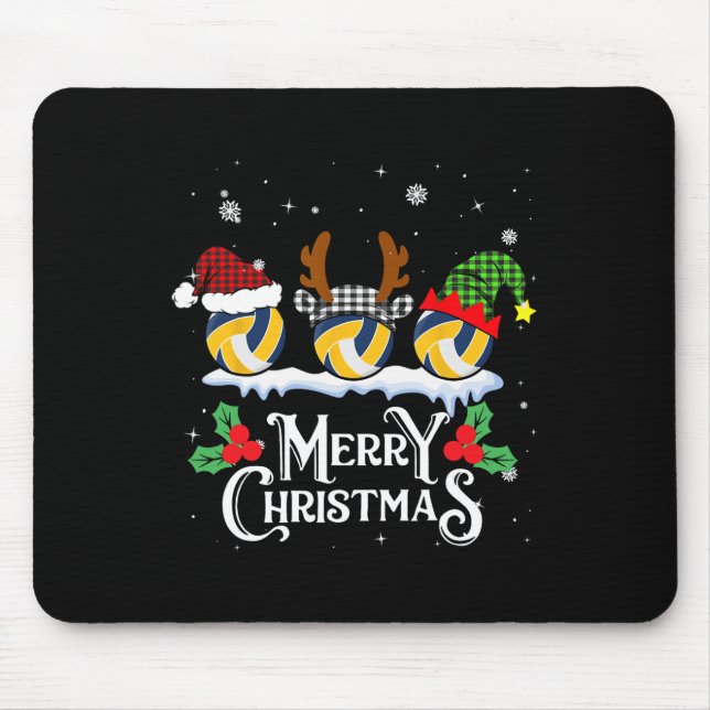 Mousepad Xadrez de Voleibol Buffalo  Pajama Xmas (Frente)