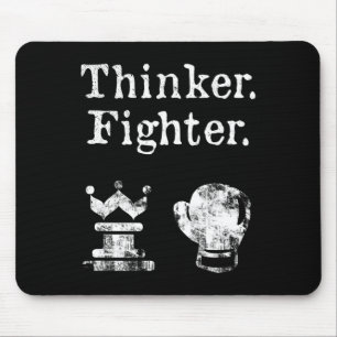 Mousepad Xadrez do Xadrez Boxer Thinker Fighter Boxer Lover
