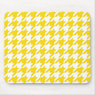 Mousepad Xadrez Escocês Amarelo e Branco