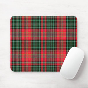 Mousepad Xadrez Escocês Vermelho e Verde do Patrimônio Esco