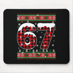 Mousepad Xadrez Floco de Neve Seis Sete Natal 67 Meme