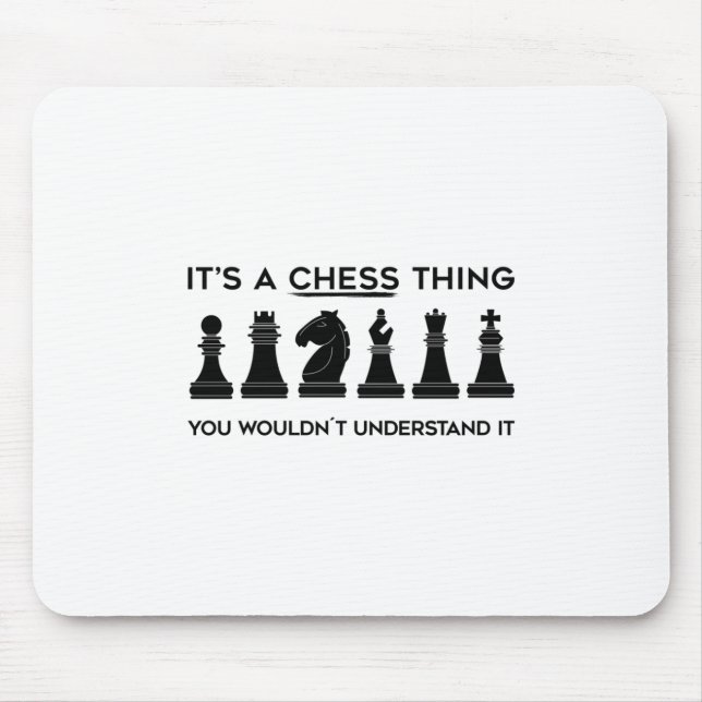 Mousepad Xadrez Gift | Chess Player Chessboard Chess Club (Frente)