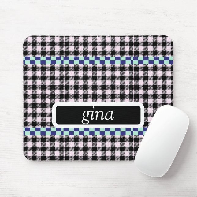 Mousepad Xadrez Gingham Personalizado (Com mouse)
