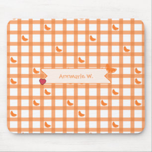 Mousepad Xadrez Laranja Fofo