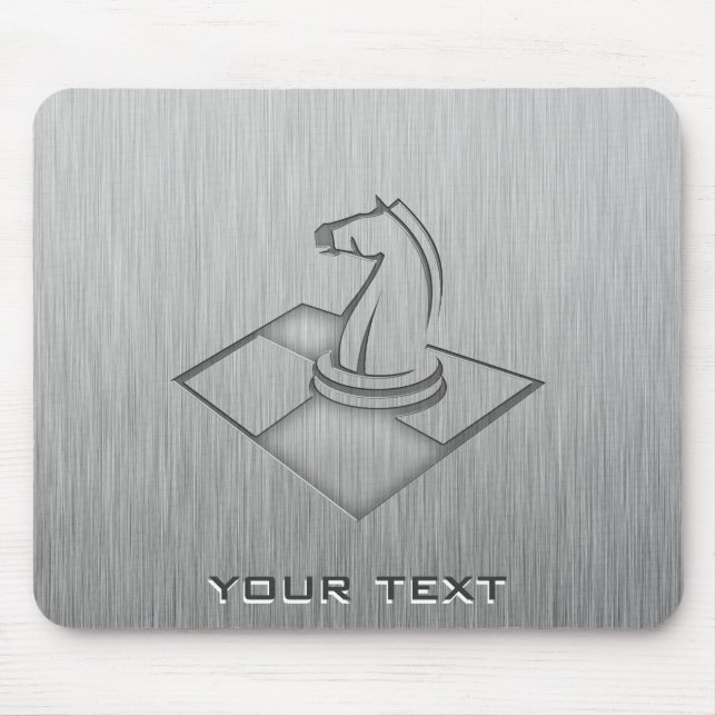 Mousepad Xadrez; Metal-olhar escovado (Frente)