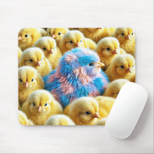 Mousepad Xadrez Pintinho para bebês com Pintinhos amarelos