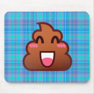 Mousepad xadrez poop emoji